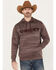 Image #1 - Hooey Men's Lock Up Logo Hooded Sweatshirt, Burgundy, hi-res