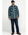  Hawx Men's Lineman Plaid Stretch Flannel Long Sleeve Work Shirt , Blue, hi-res