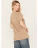 Image #4 - Goodie Two Sleeves Women's Brooks & Dunn Oversized Foil Graphic Tee, Tan, hi-res