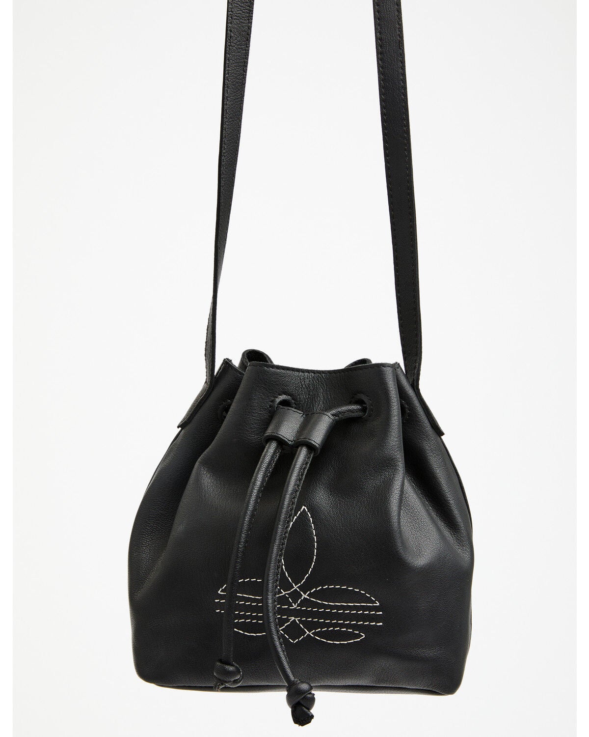 Image #2 - Shyanne Women's Bootstitch Crossbody Bucket Bag, Black, hi-res