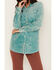 Image #3 - Rock & Roll Denim Women's Corduroy Long Sleeve Snap Shirt, Turquoise, hi-res
