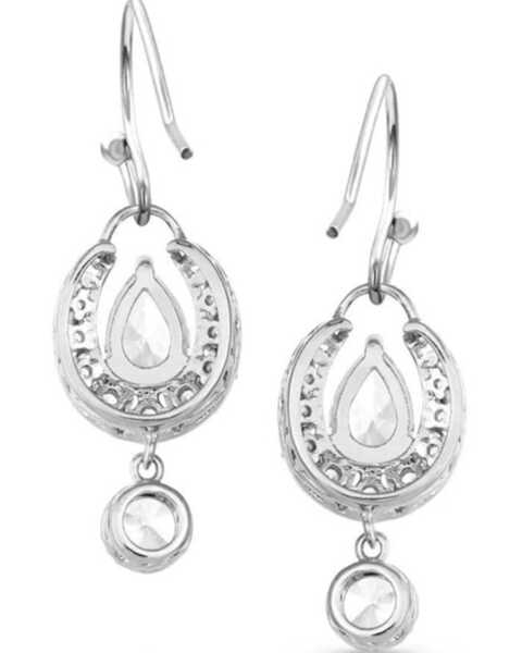 Image #2 - Montana Silversmiths Women's Frozen Dew Drops Crystal Earrings, Silver, hi-res