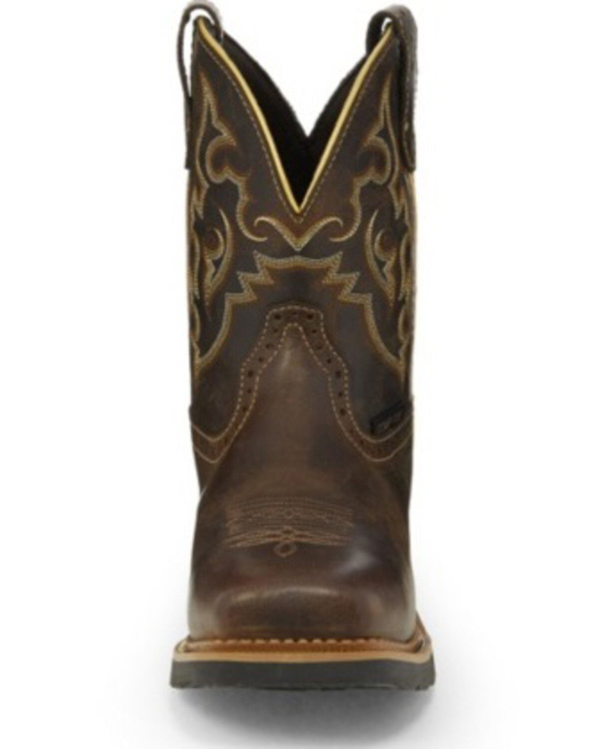 justin women's waterproof work boots