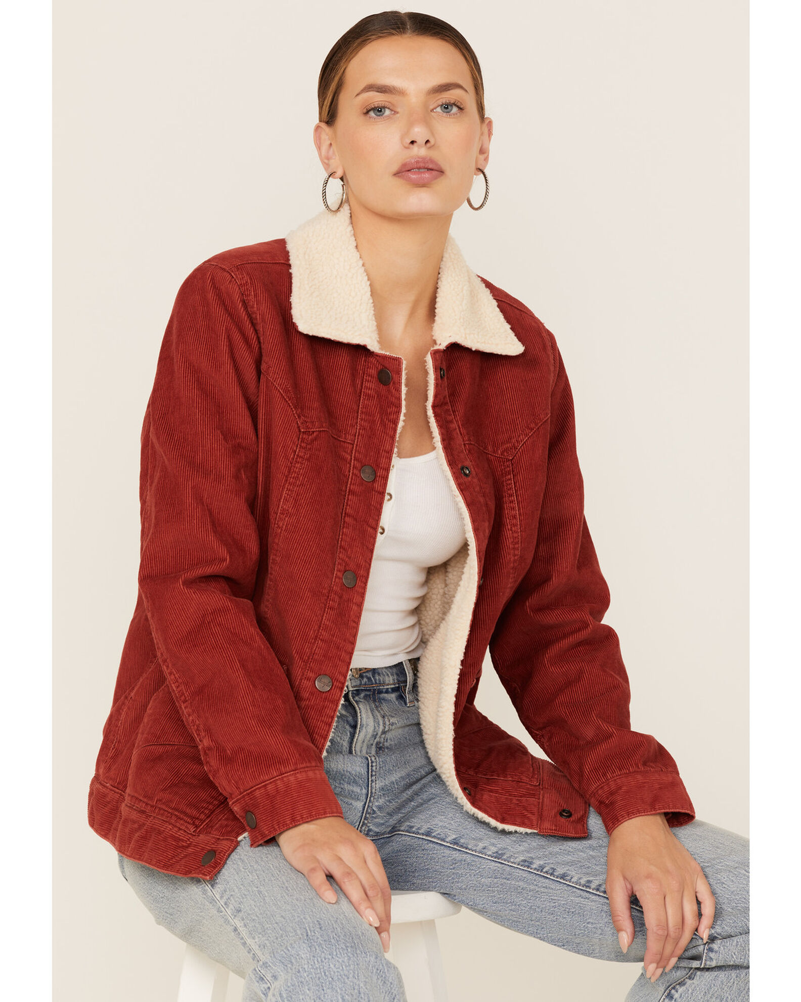 Womens cord shop sherpa jacket
