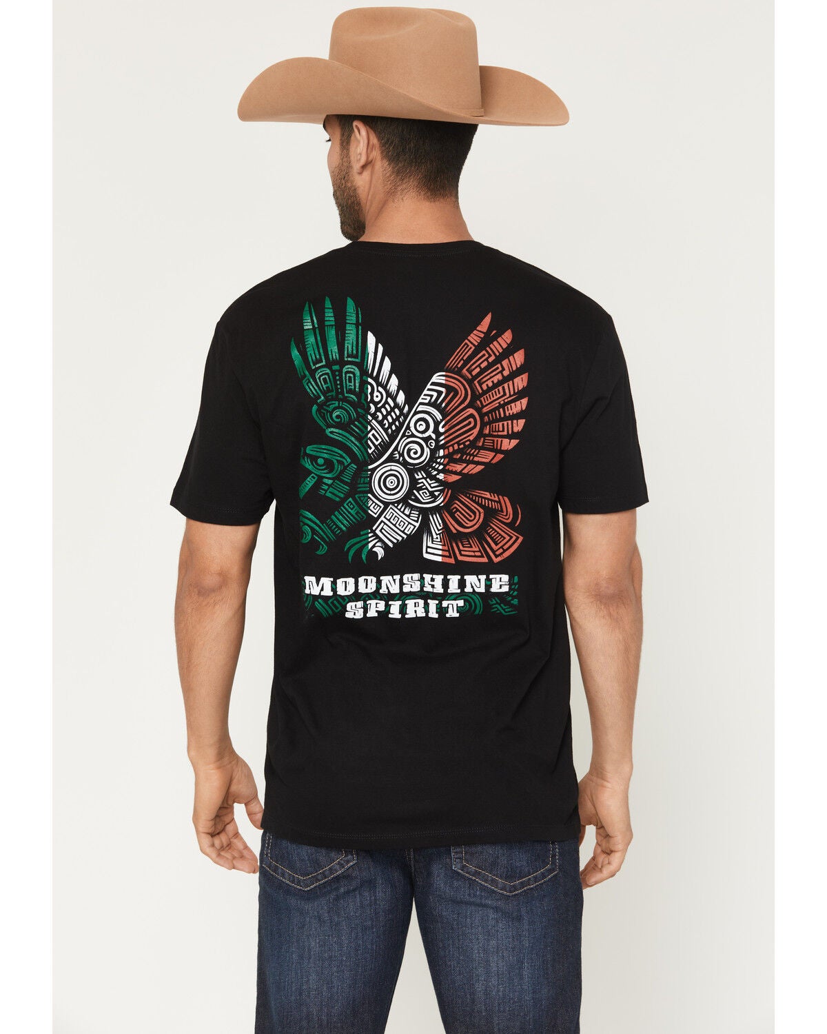 Moonshine Spirit&reg; Men's Mexico Eagle Short Sleeve Graphic T-Shirt, Black, hi-res