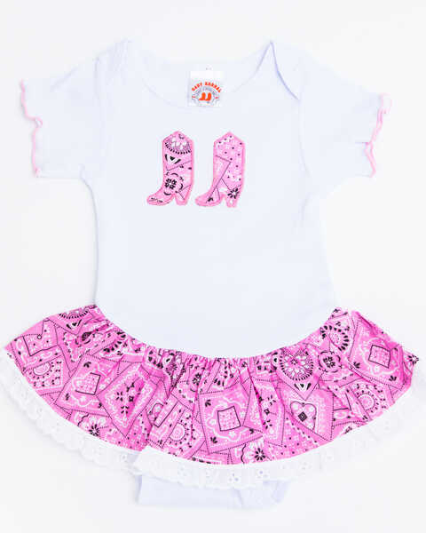 Kiddie Korral Infant Girls' Bandana Print Infant Dress - 6-24 mos., Pink, hi-res