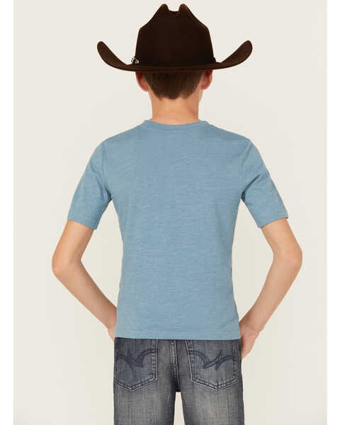 Image #4 - Wrangler Boys' Americana Logo Short Sleeve Graphic T-Shirt , Medium Blue, hi-res