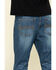 Image #4 - Cody James Men's Wolfstooth Medium Wash Relaxed Bootcut Stretch Denim Jeans , Blue, hi-res