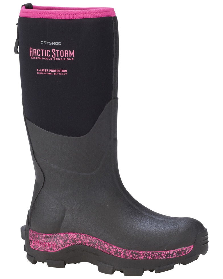 Dryshod Women's Pink Arctic Storm Winter Work Boots Sheplers
