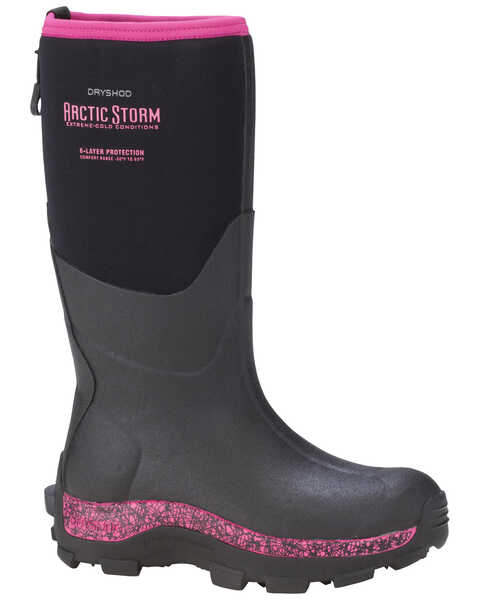 Dryshod Women's Pink Arctic Storm Winter Work Boots, Black, hi-res