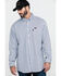 Cinch Men's FR Lightweight Vertical Striped Long Sleeve Work Shirt , Navy, hi-res