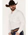 Image #2 - Ely Walker Men's Geo Print Long Sleeve Pearl Snap Western Shirt - Tall , White, hi-res