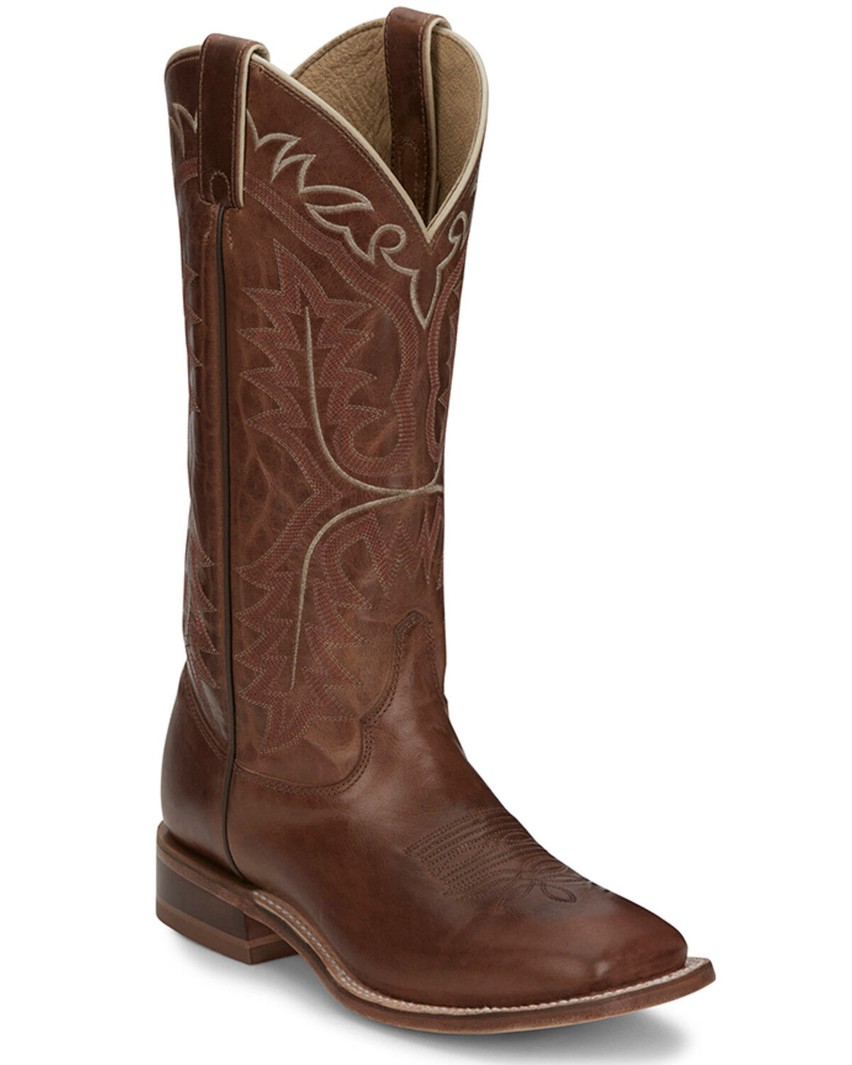 Image #1 - Justin Women's Stella Western Boots - Broad Square Toe, Tan, hi-res