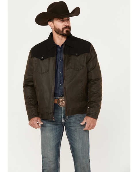 Image #1 - Cripple Creek Men's Two Tone Concealed Carry Ranch Jacket , Brown, hi-res