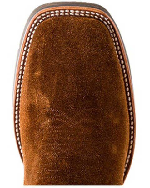 HorsePower Boys' Western Boots - Square Toe, Brown, hi-res