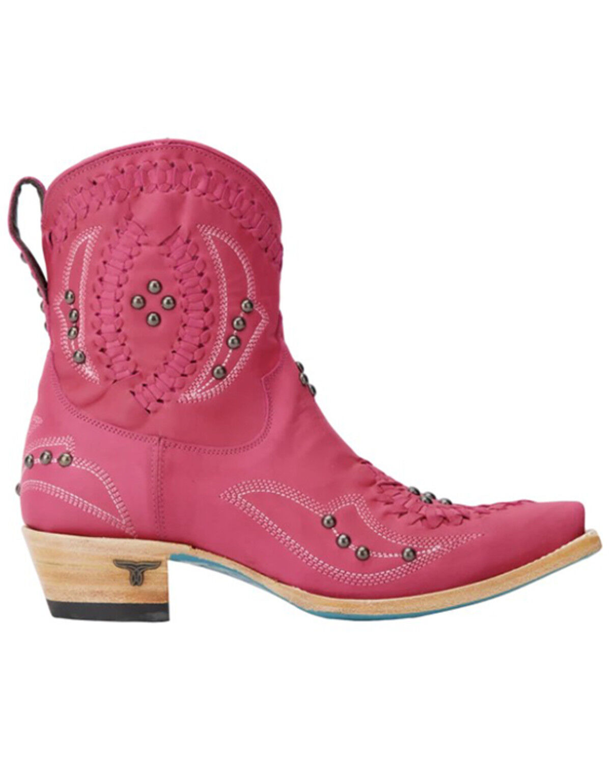 Image #2 - Lane Women's Cossette Western Booties - Snip Toe, Hot Pink, hi-res
