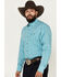 Image #2 - George Strait by Wrangler Men's Printed Long Sleeve Button-Down Western Shirt, Turquoise, hi-res