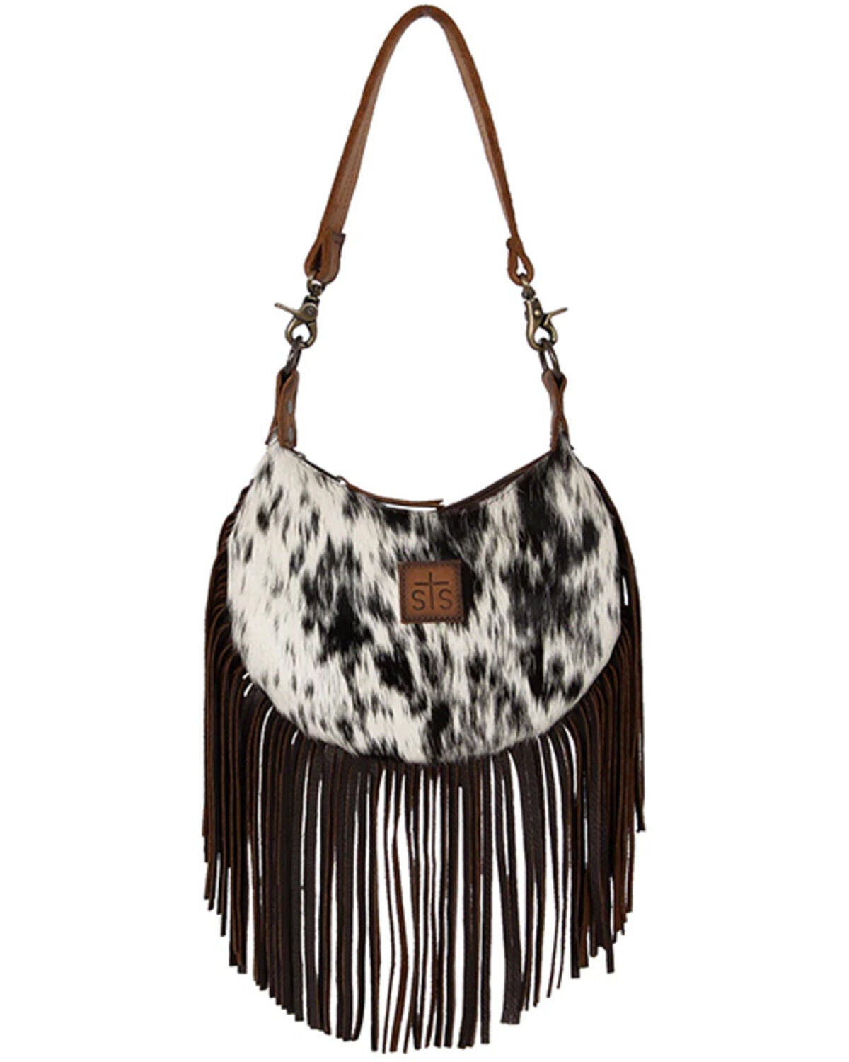 STS Ranchwear by Carroll Women's Cowhide Nellie Fringe Shoulder Bag, Multi, hi-res