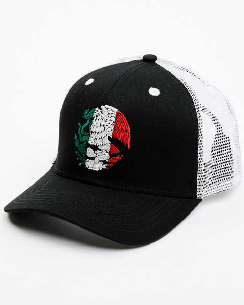 Image #1 - Cody James Men's Mexican Flag Eagle Ball Cap, Black, hi-res