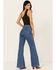 Image #3 - Rolla's Women's Boot Barn Exclusive Ashley Dark Wash High Rise Eastcoast Flare Stretch Denim Jeans, Dark Wash, hi-res
