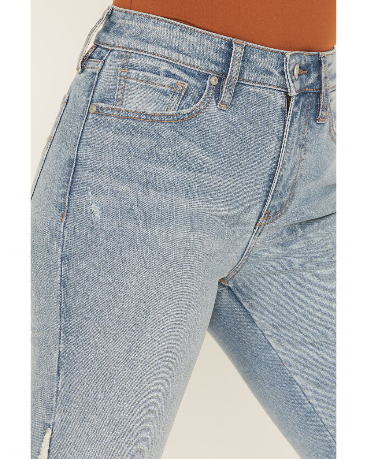 Image #2 - Shyanne Women's Luna High Rise Flare Stretch Denim Jeans, Medium Wash, hi-res