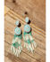 Image #1 - Lainey Wilson Women's Hippie Fringe Beaded Earrings, Silver, hi-res
