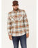 Image #1 - Pendleton Men's Burnside Large Plaid Print Button-Down Western Flannel Shirt , Tan, hi-res