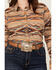 Image #3 - Ariat Women's Chimayo Southwestern Print Kirby Long Sleeve Stretch Button-Down Western Shirt - Plus, Multi, hi-res