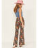 Wrangler Women's Bloom Print Wanderer Flare Jeans, Dark Brown, hi-res