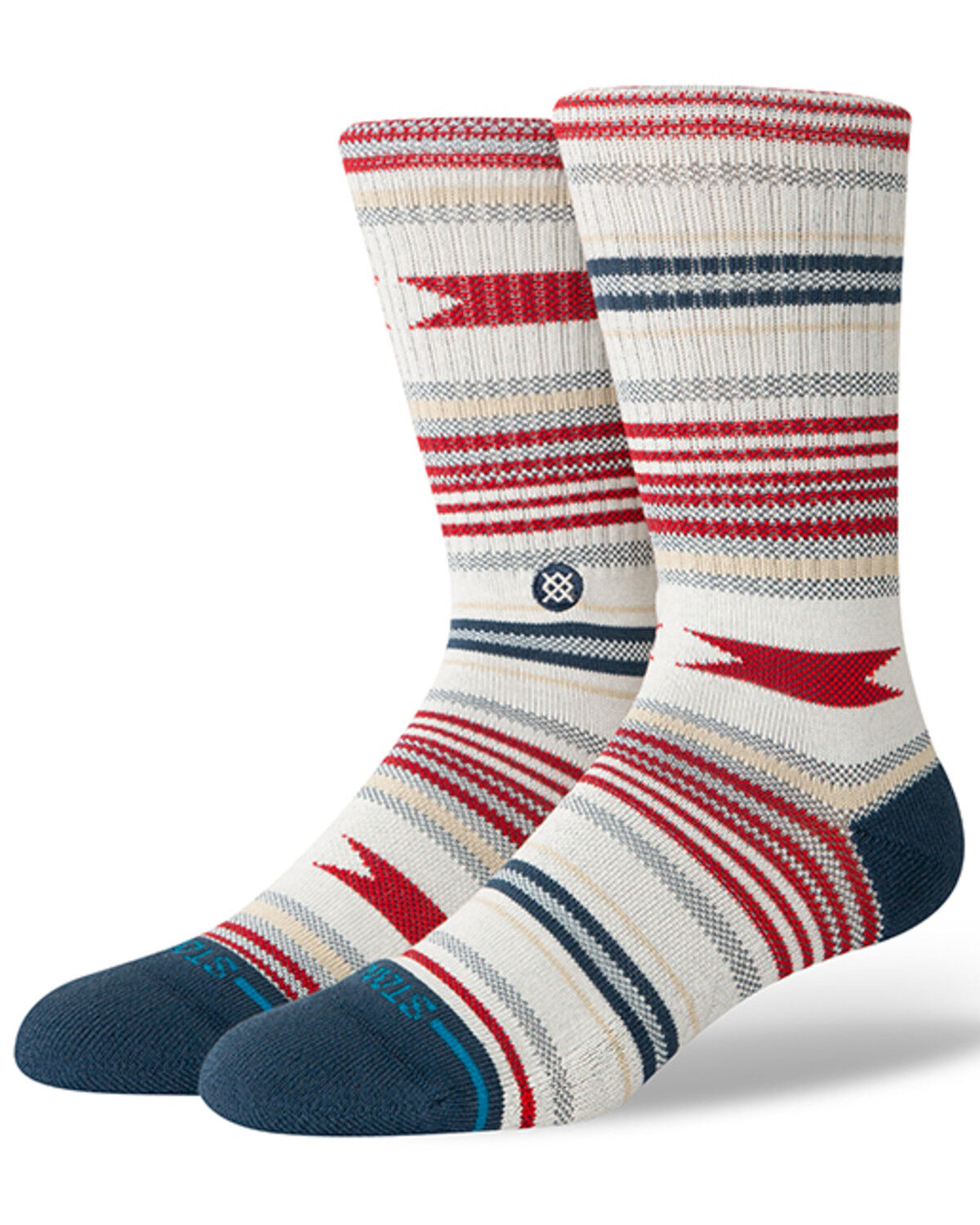 Image #1 - Stance Men's Vista Cruz Crew Socks, Off White, hi-res