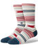 Image #1 - Stance Men's Vista Cruz Crew Socks, Off White, hi-res