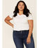 Image #2 - Levi’s Women's 414 Classic Straight Jeans - Plus, Blue, hi-res