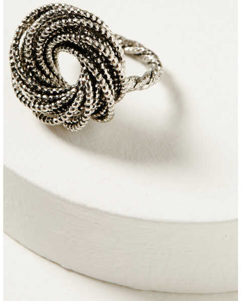 Image #1 - Shyanne Women's Soleil Silver Rope Statement Ring , Silver, hi-res