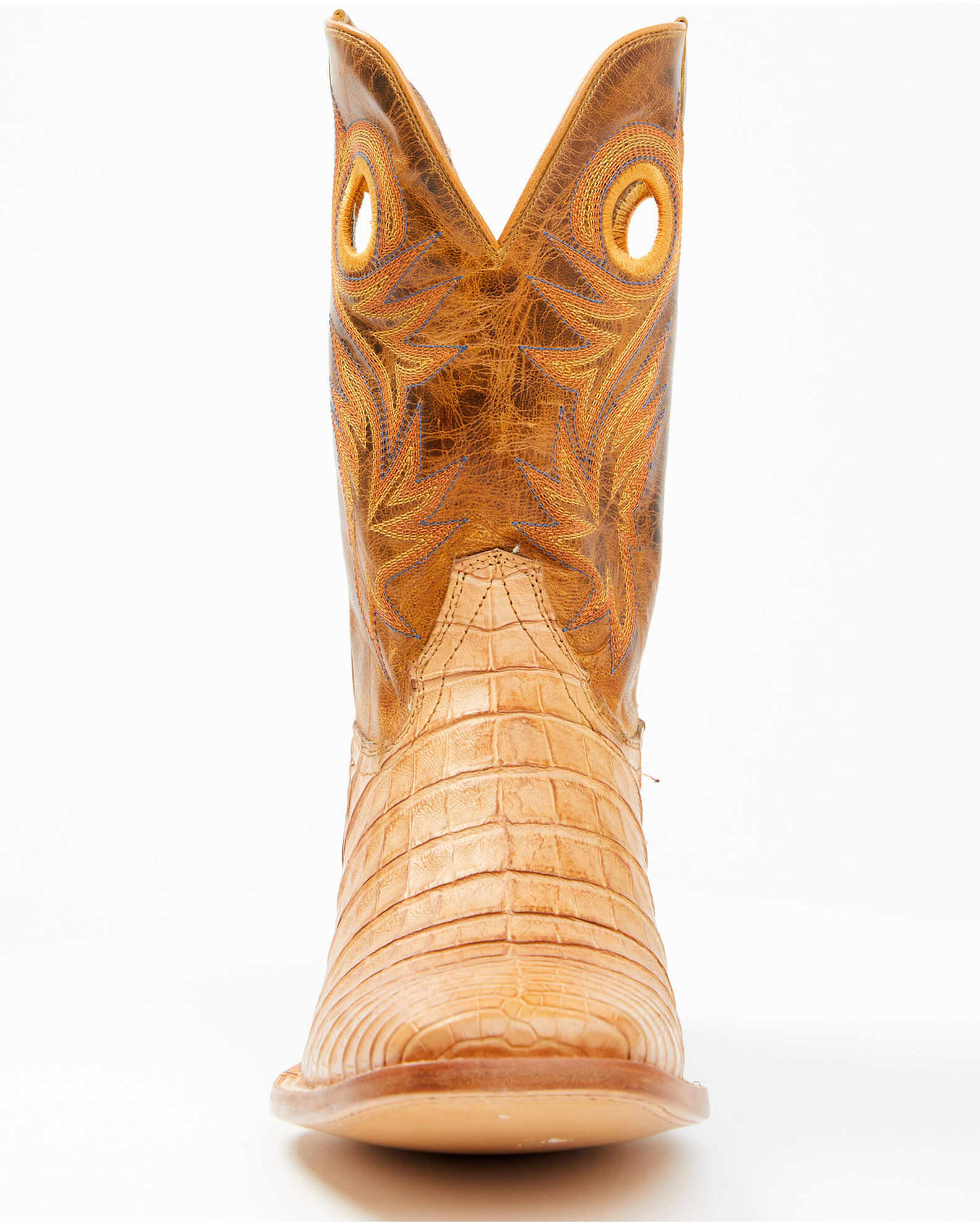 Image #4 - Cody James Men's Exotic Caiman Belly Western Boots - Broad Square Toe, Tan, hi-res
