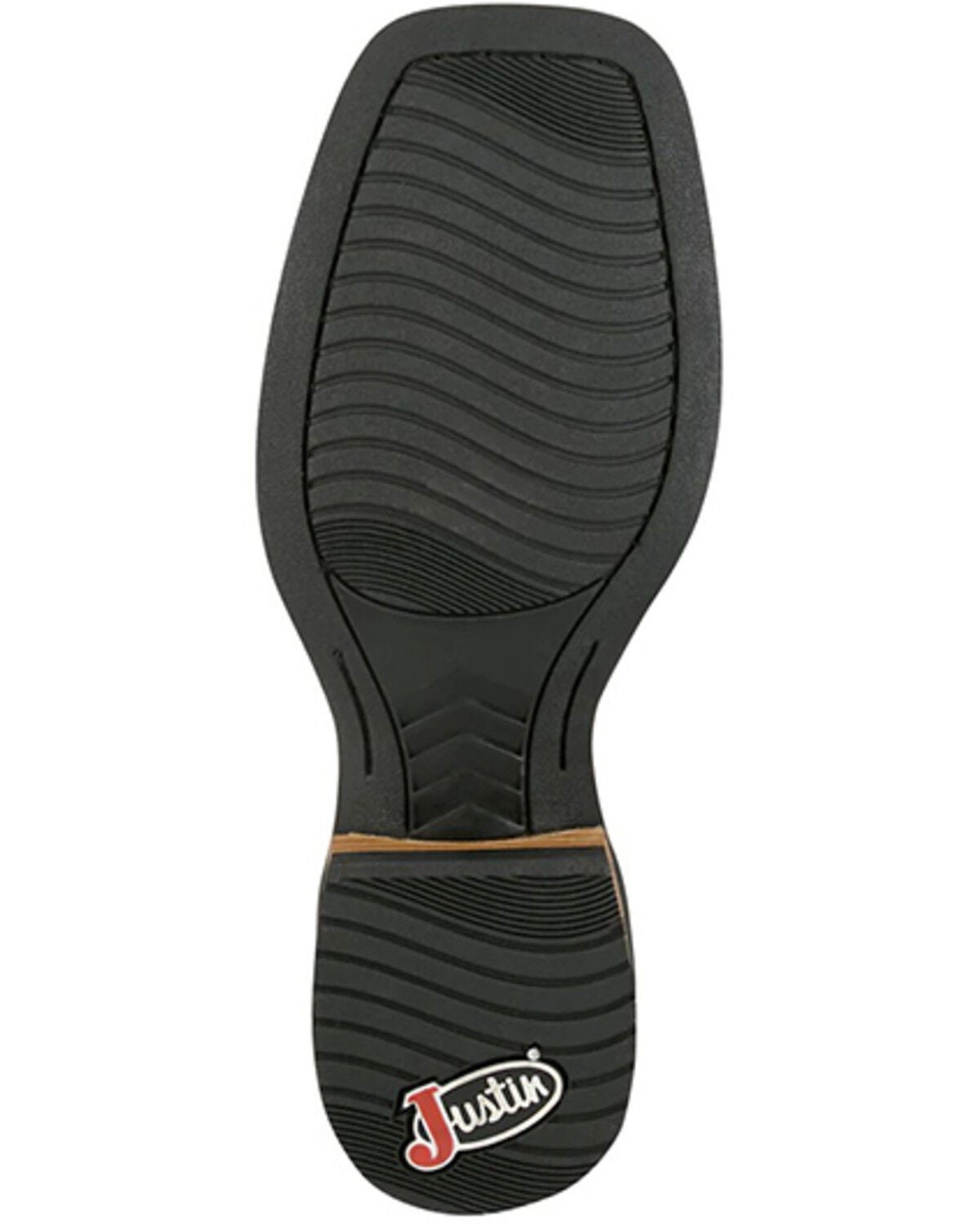 Image #5 - Justin Men's Outlaw Rustle Performance Western Boots - Broad Square Toe, Black, hi-res
