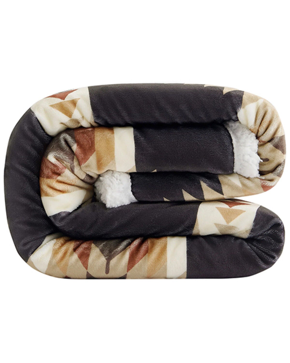 Image #3 - HiEnd Accents Yosemite Campfire Sherpa Throw, Black, hi-res