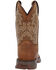 Image #5 - Durango Boys' Lil Rebel Embroidered Western Boots - Broad Square Toe, Brown, hi-res