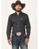 Image #1 - Cowboy Hardware Men's Geo Print Long Sleeve Button-Down Western Shirt, Black, hi-res
