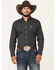Image #1 - Cowboy Hardware Men's Geo Print Long Sleeve Button-Down Western Shirt, Black, hi-res