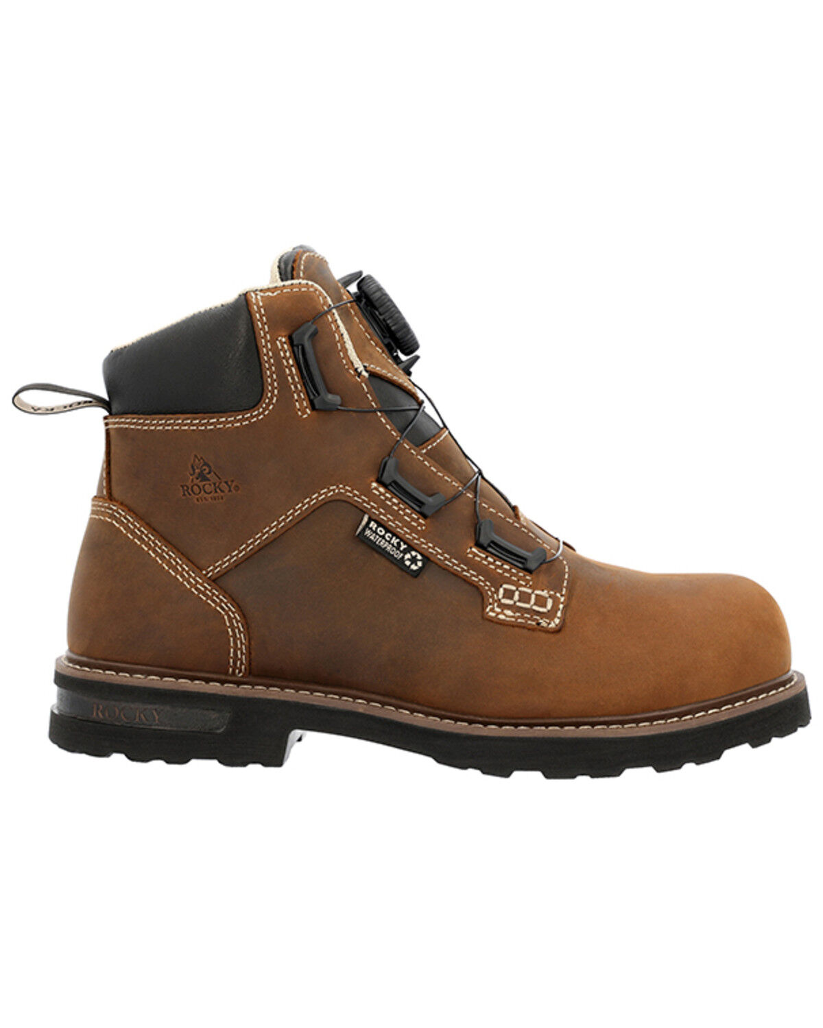 Image #2 - Rocky Men's Grindstone XTR BOA® Work Boots - Composite Toe, Russett, hi-res
