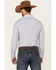 Roper Men's Classic Striped Long Sleeve Pearl Snap Western Shirt , Blue, hi-res