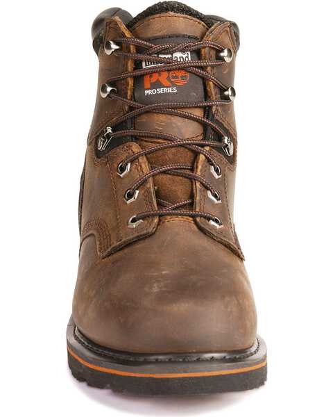 Image #4 - Timberland Pro Men's Pit Boss 6" Lace-Up Work Boots - Soft Toe, Brown, hi-res