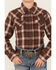 Image #3 - Cody James Boys' Traverse Long Sleeve Snap Flannel Shirt , Brown, hi-res