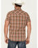 Image #4 - Pendleton Men's Frontier Plaid Print Short Sleeve Pearl Snap Western Shirt, Brown, hi-res