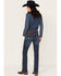 Image #3 - Wrangler Retro Women's Sadie Bootcut Medium Wash Low Rise Stretch Jeans, Blue, hi-res