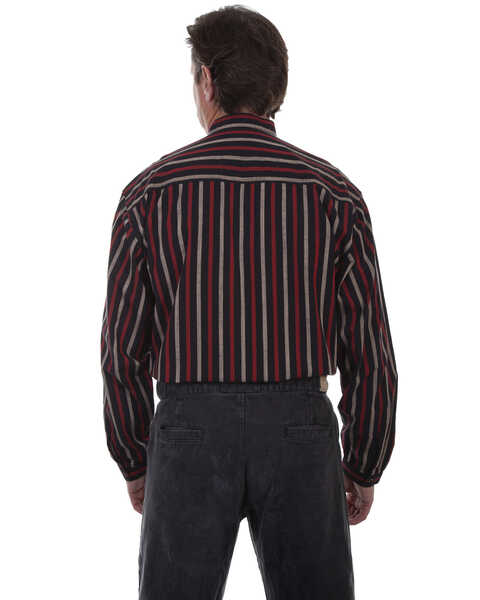 Rangewear by Scully Men's Black Stripe Long Sleeve Western Shirt, Black, hi-res