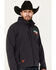 Image #3 - Cowboy Hardware Men's Viva Mexico Embroidered Zip-Front Softshell Jacket , Grey, hi-res