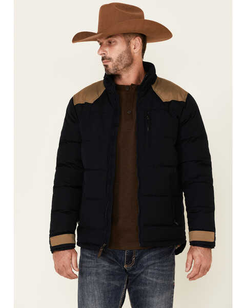Image #1 - Moonshine Spirit Men's Navy Back Country Quilted Zip-Front Insulated Puffer Jacket, , hi-res