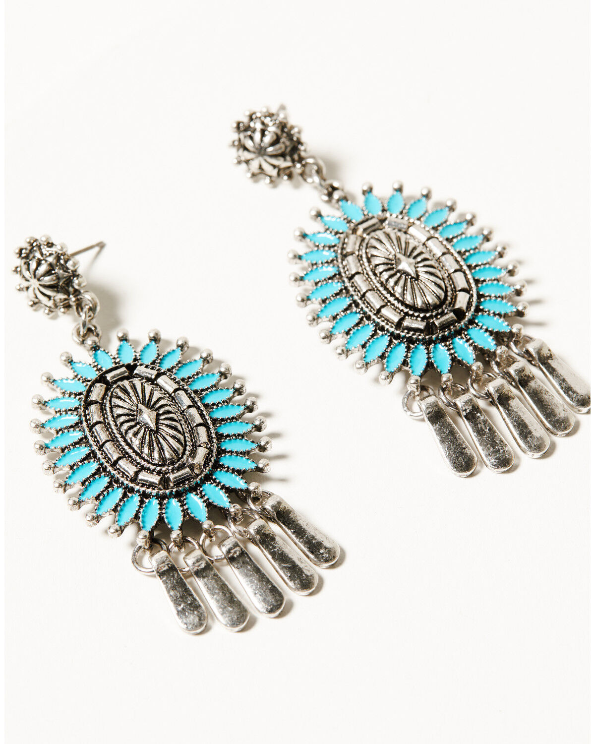 Image #1 - Idyllwind Women's Bella Strada Antique Concho Drop Earrings, Turquoise, hi-res