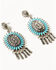 Image #1 - Idyllwind Women's Bella Strada Antique Concho Drop Earrings, Turquoise, hi-res